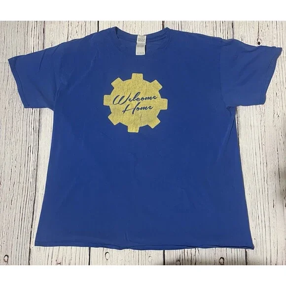 Fallout 4 2015 'Welcome Home' Vault Door T-Shirt Size XL Zenimax/Bethesda - Picture 1 of 10